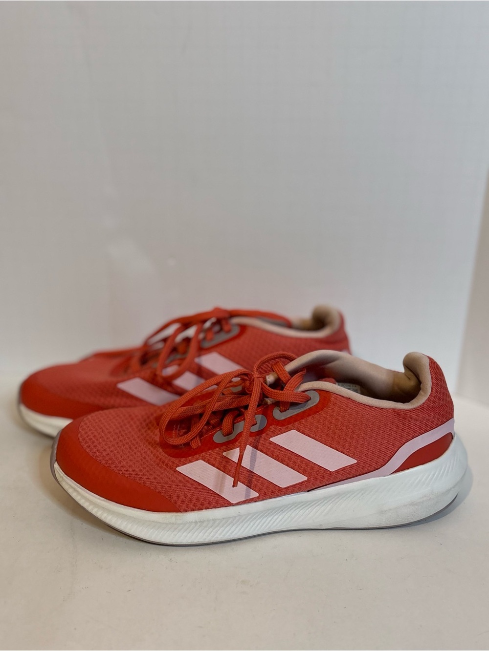 adidas Run Falcon 3 Women's red/Orange Sneakers with light pink/White Stripes
